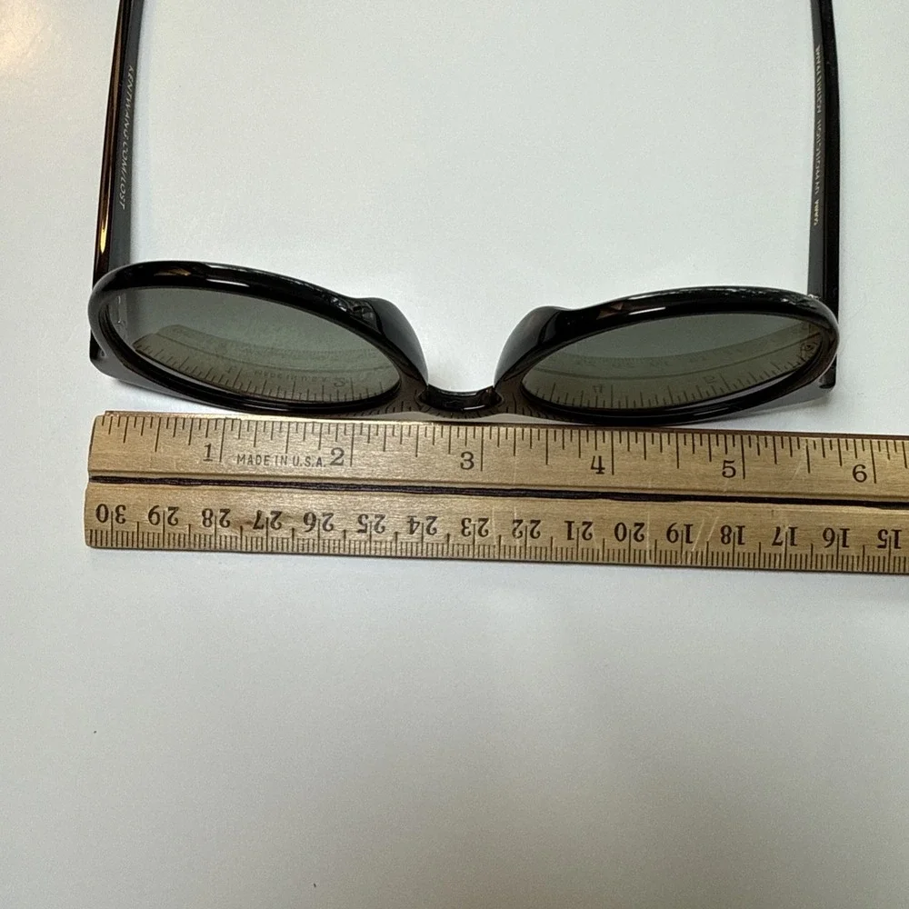 Kent Wang LOST Black Acetate Sunglasses 50mm Green Lenses Unisex Classic